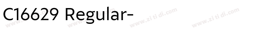C16629 Regular字体转换 C16629 Regular字体转换